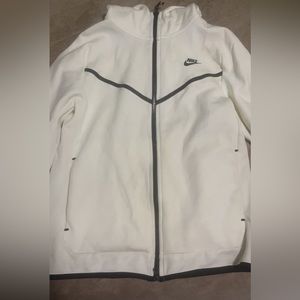 Nike Tech fleece zip up (white)